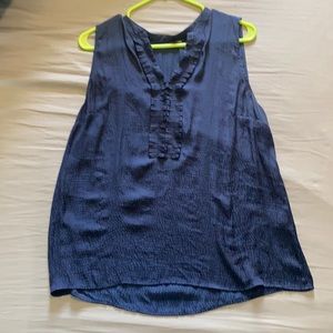 Navy blue patterned tank